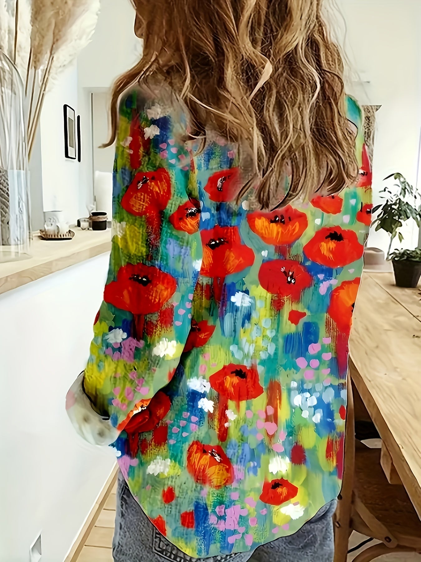 Elara™ | Artistic Print Blouse