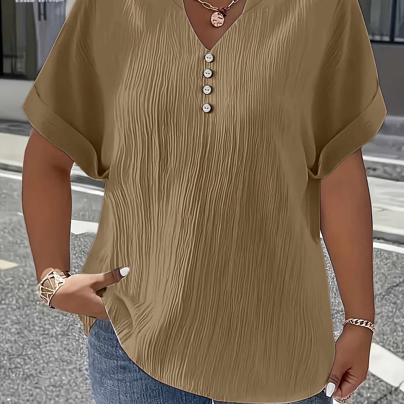Charlotte™ | Elegant V-Neck Blouse for Everyday Confidence