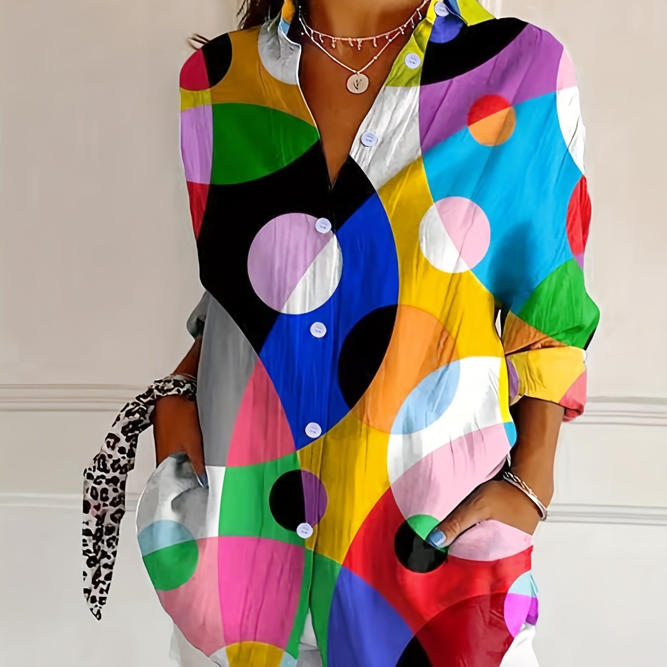 Harper™ | Patchwork Charm Blouse