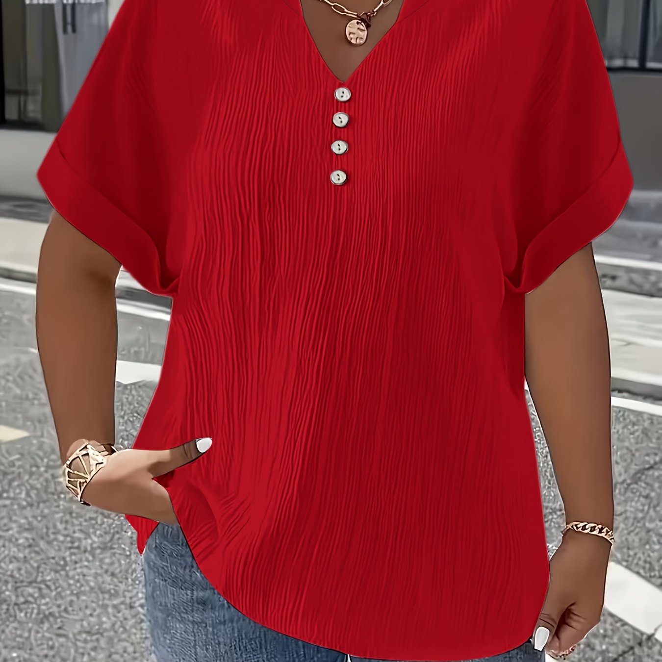 Charlotte™ | Elegant V-Neck Blouse for Everyday Confidence