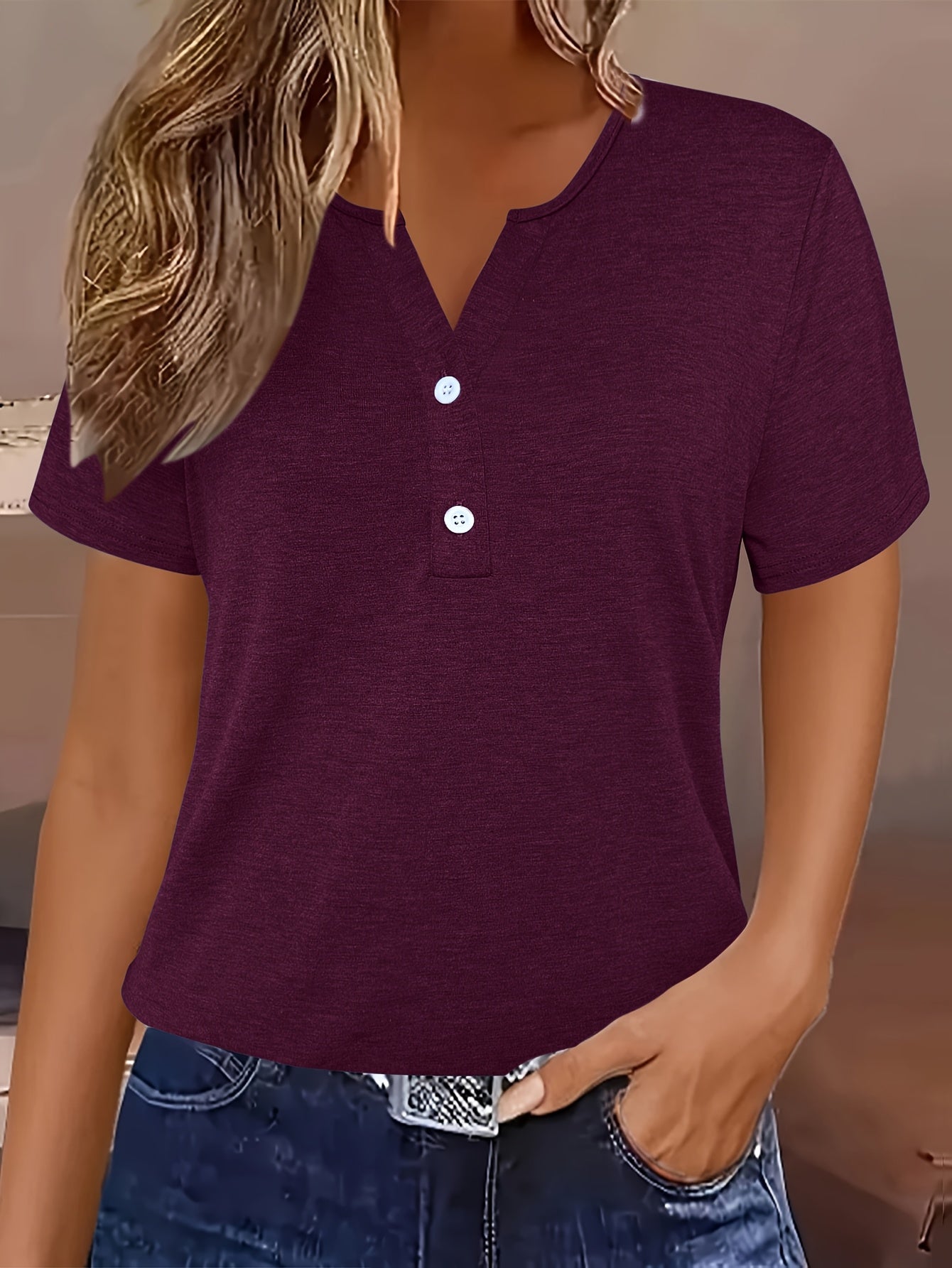 Evelyn™ | Elegant V-Neck Top for Everyday Comfort & Confidence