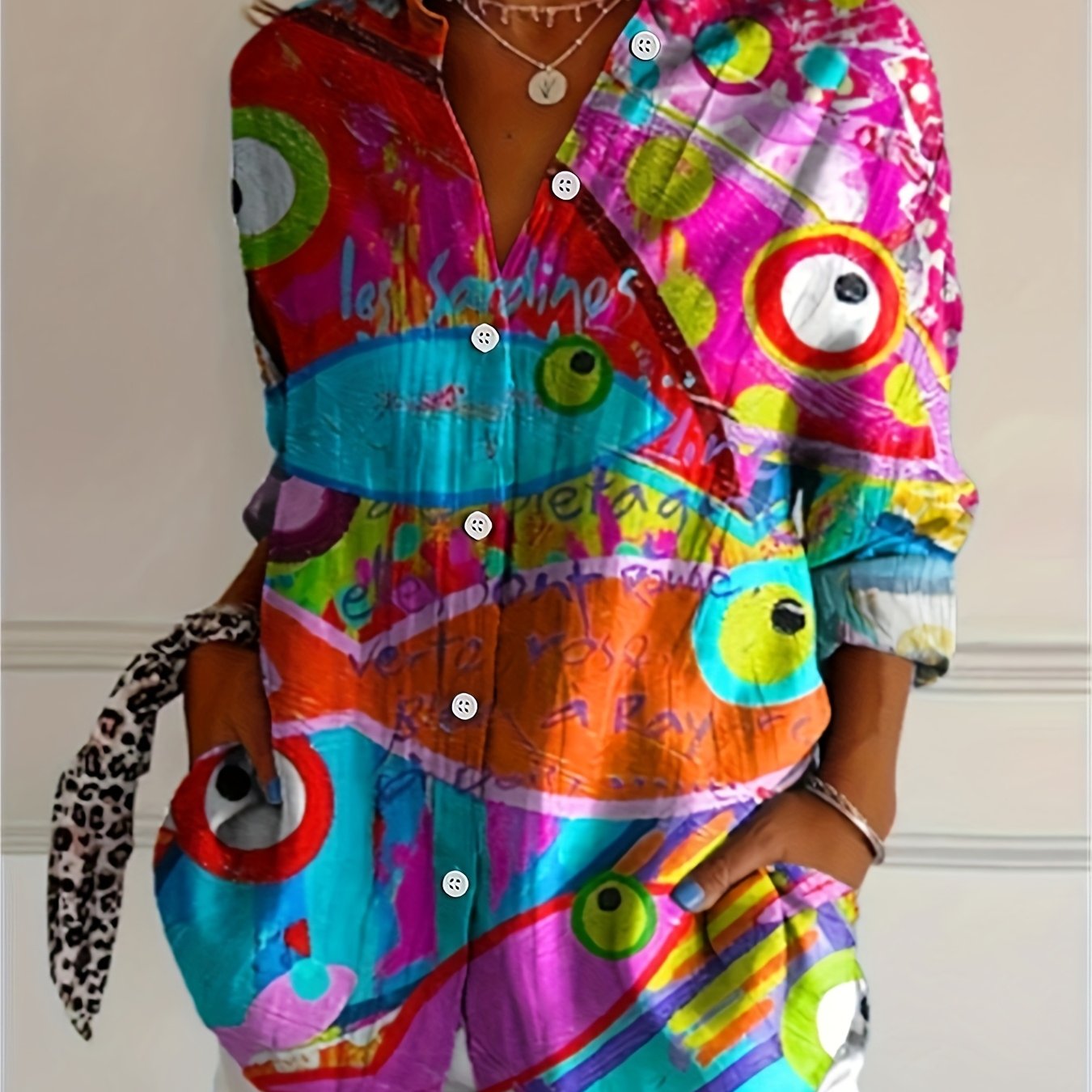 Marina™ | Colorful Fish Print Blouse