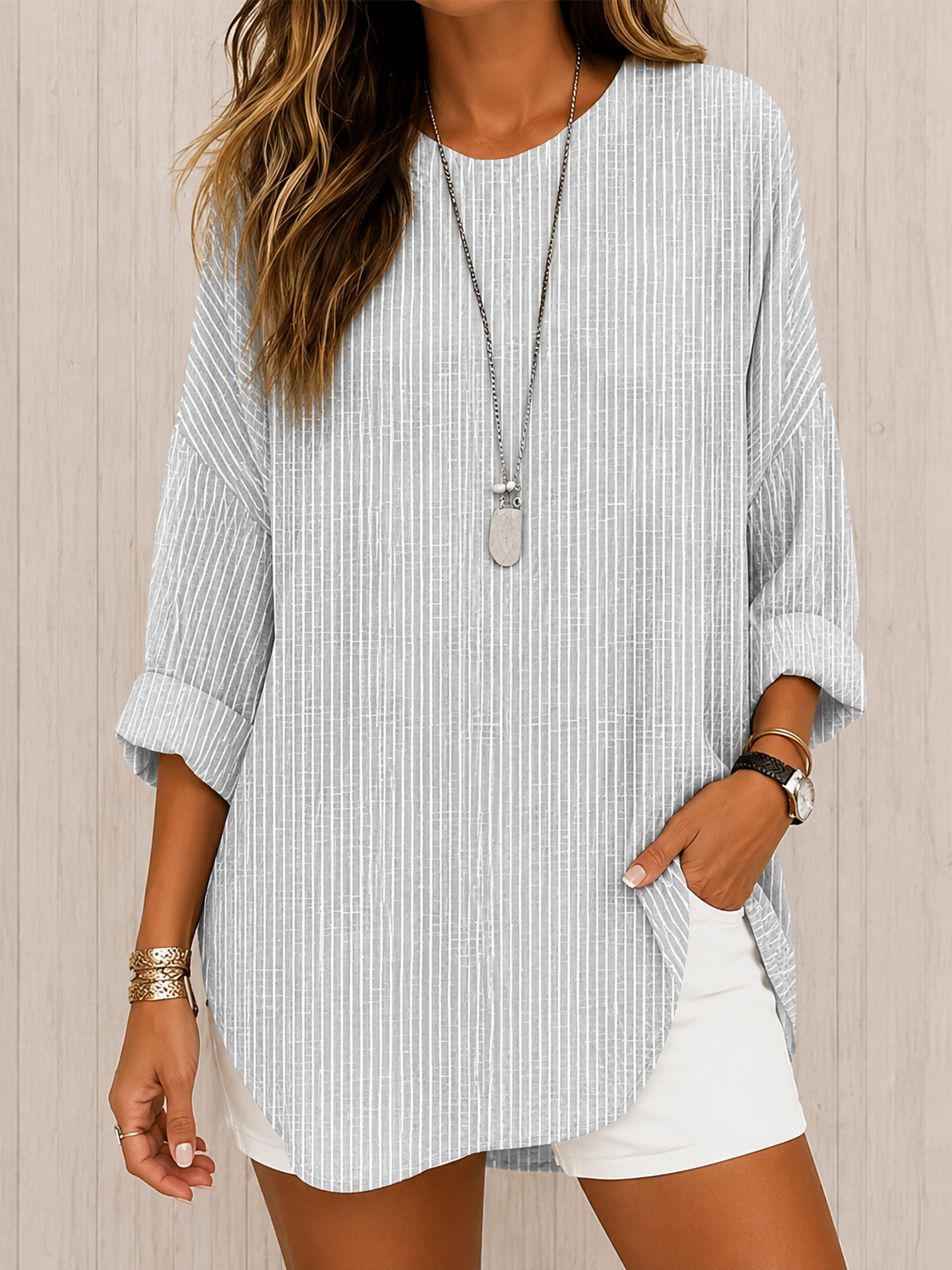 Jessa | Trendy Striped Blouse