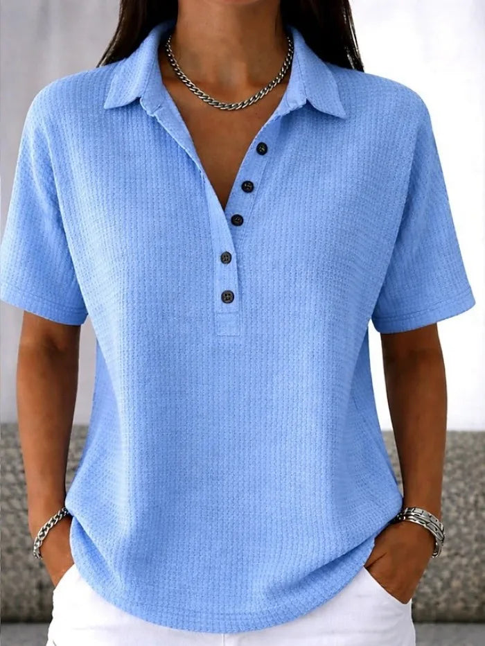 Emily™ | Textured Collared Top for Effortless Everyday Comfort