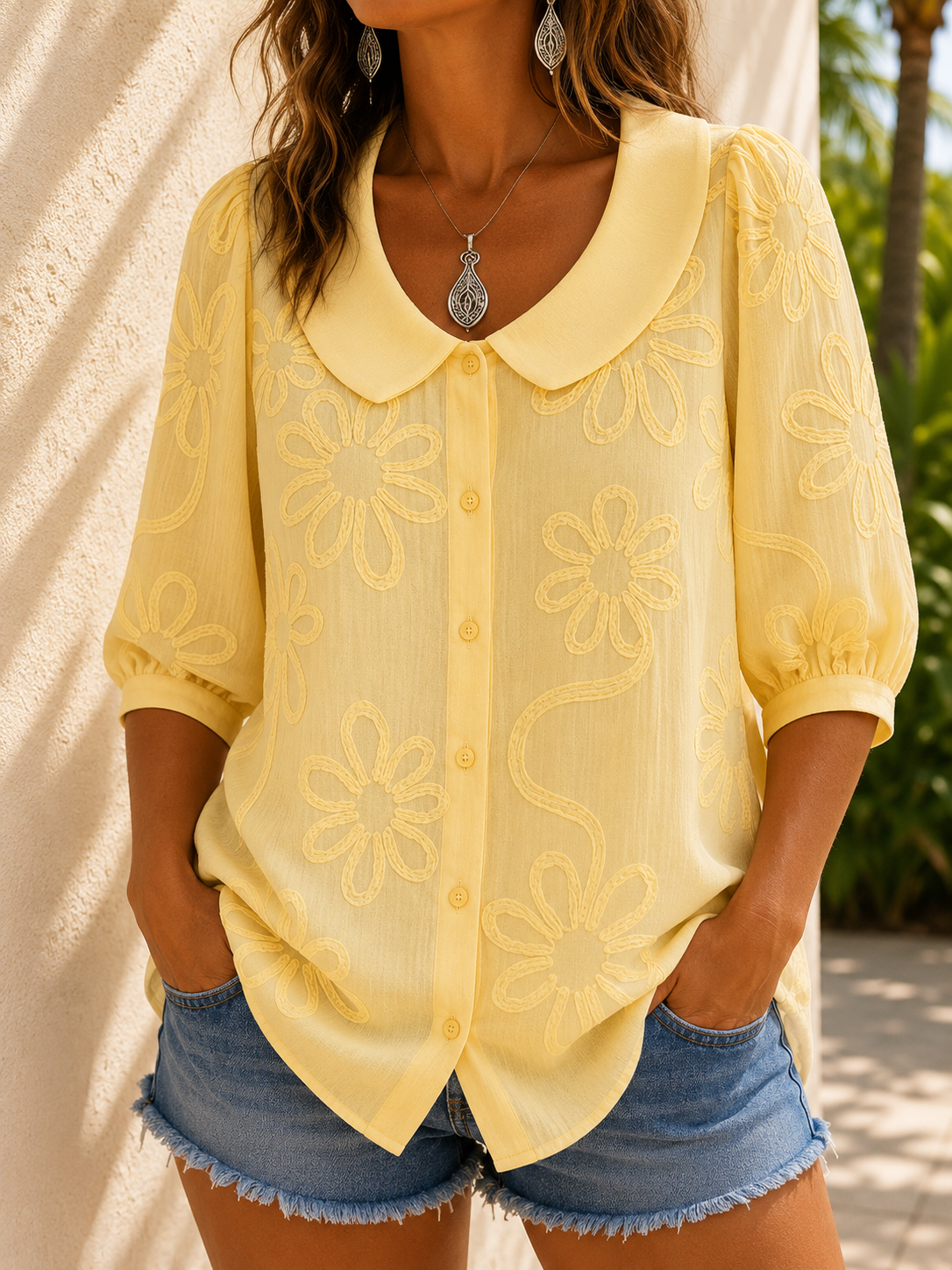 Fiora™ | Embroidered Floral Blouse