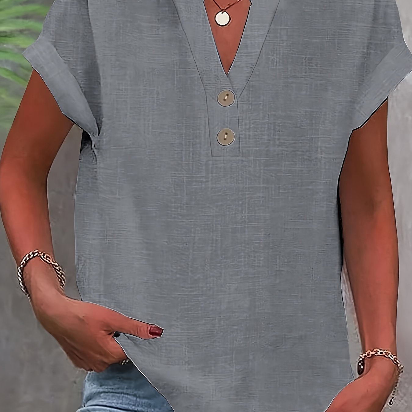 Claire™ | Elegant V-Neck Top