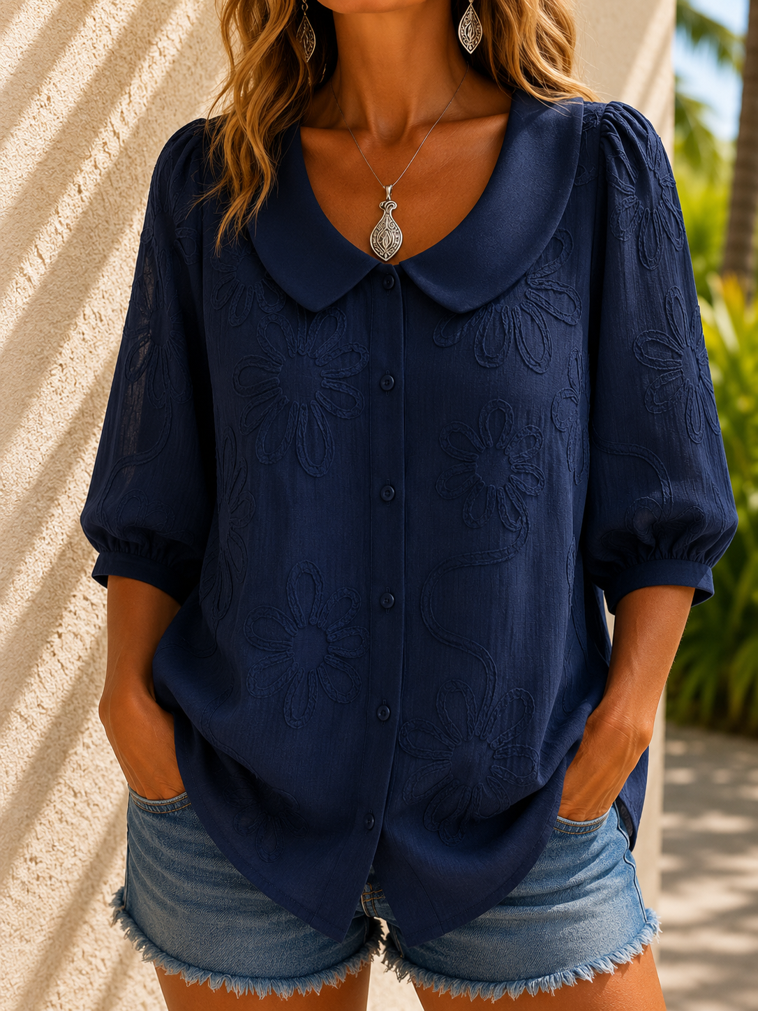 Fiora™ | Embroidered Floral Blouse