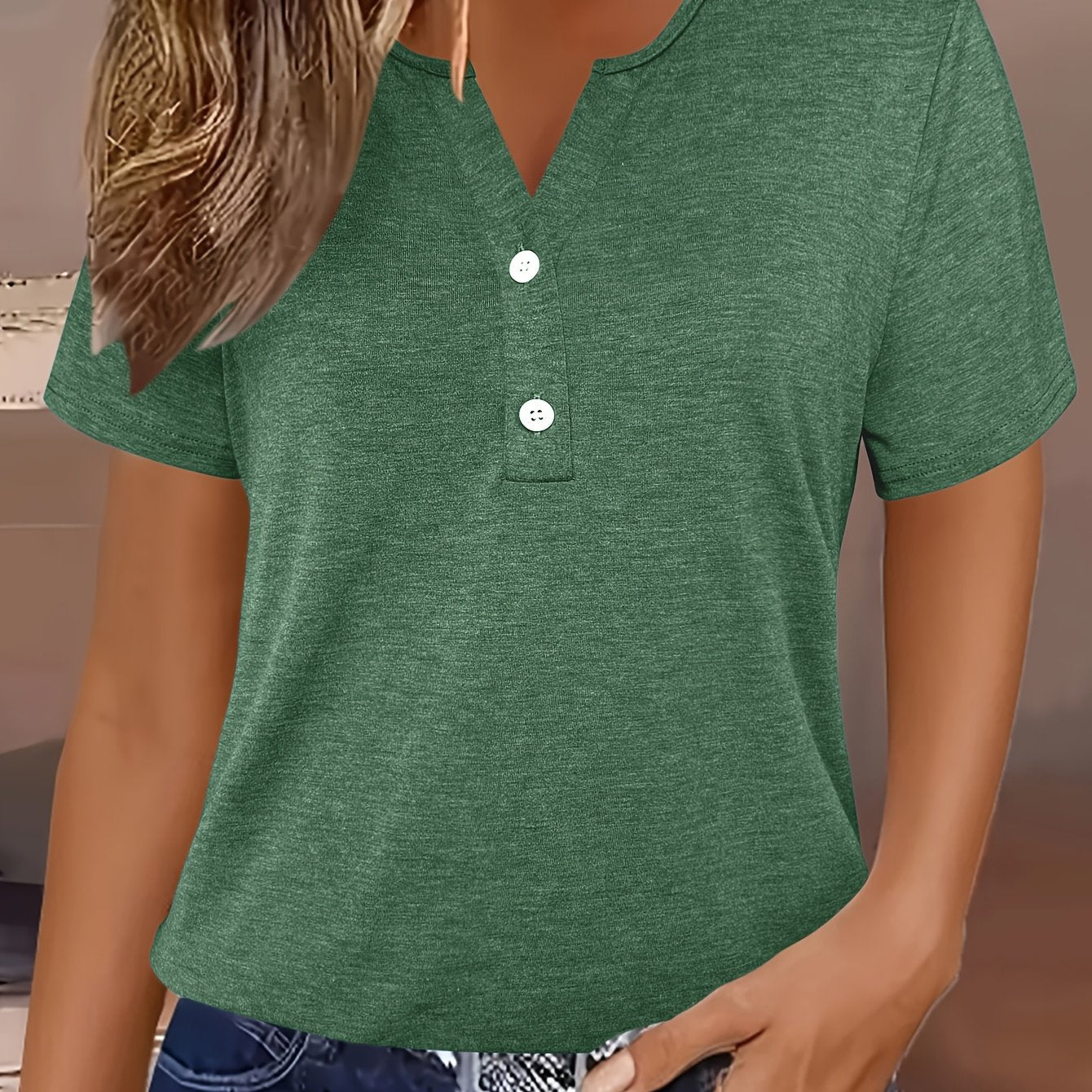Evelyn™ | Elegant V-Neck Top for Everyday Comfort & Confidence