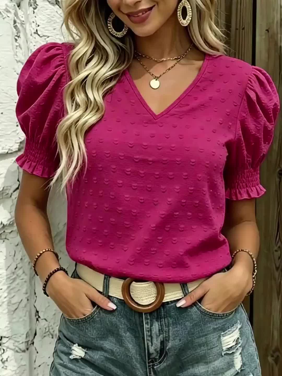 Sophia™ | Puff Sleeve Blouse for Effortless Summer Elegance