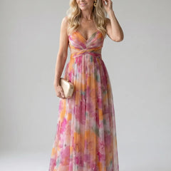 Bianca Soft Wrap Maxi Dress in multicolor