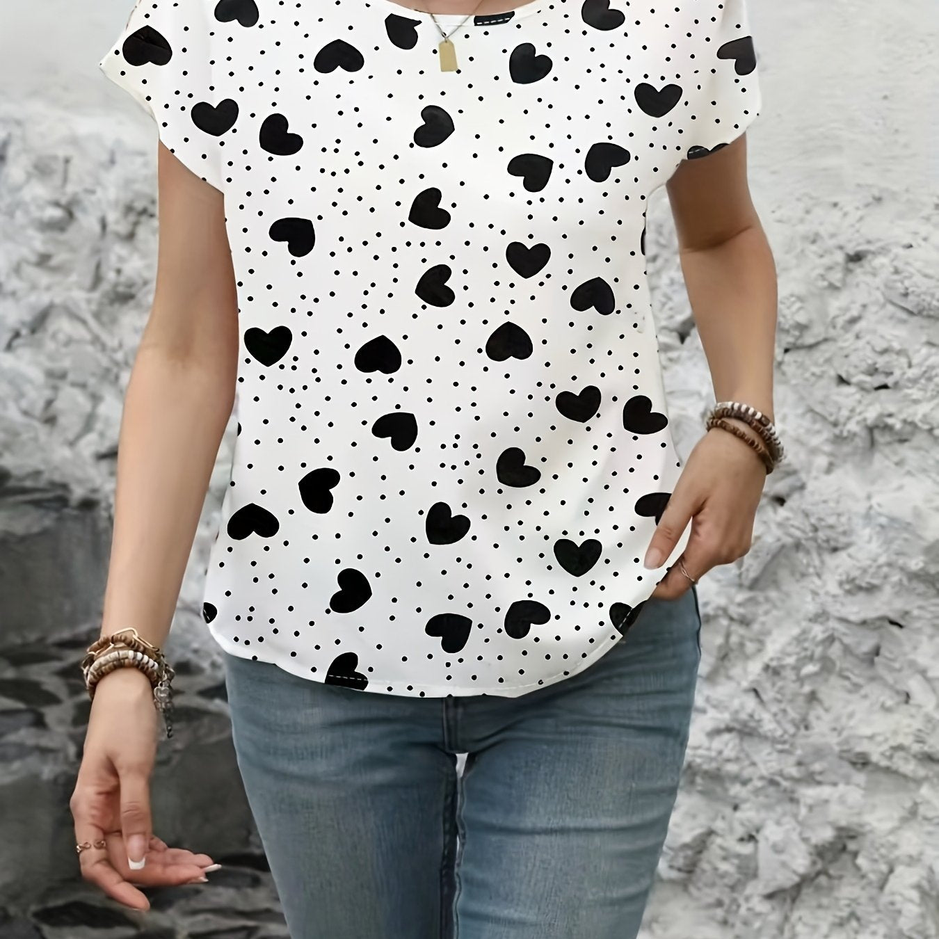 Autumn Grace™ | Artistic Geometric Print Blouse for Effortless Everyday Style