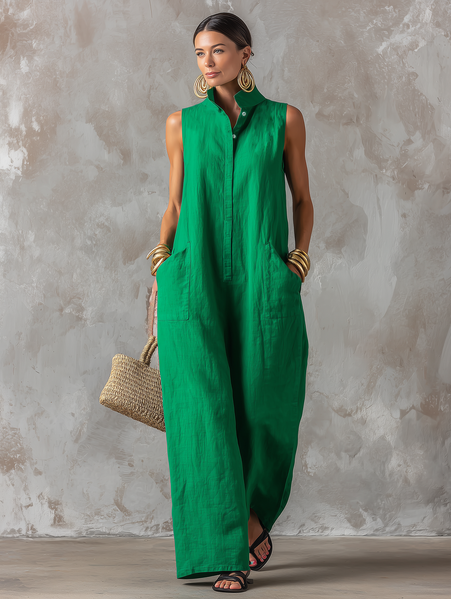 Vivienne Effortless Minimalist Jumpsuit, front view