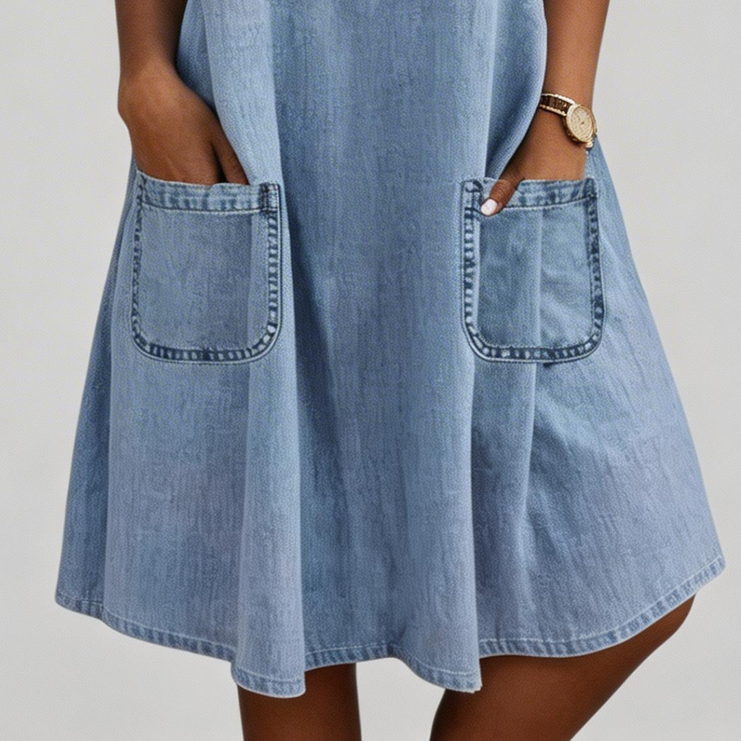 Brittany | Figure Flattering Denim Dress