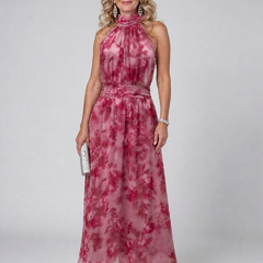 Sabine Soft Halter Neck Midi Dress