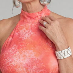 Celeste Halter Neck Printed Pattern Maxi Dress, detail