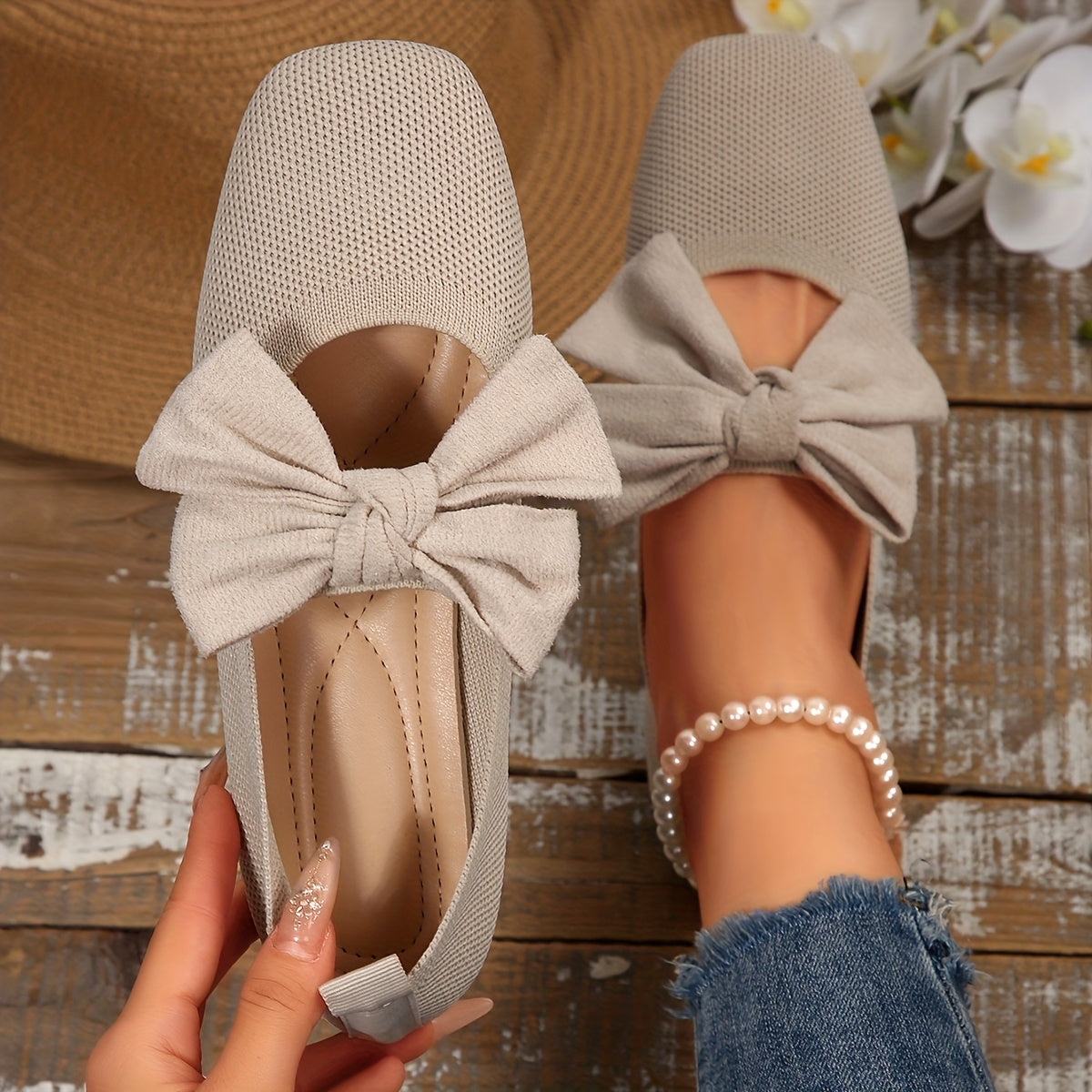 Eloise™ | Elegant Bow Slip-On Flats for Effortless Everyday Comfort