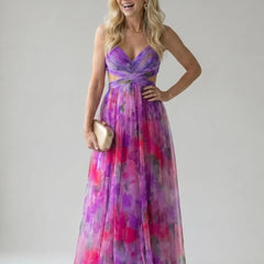 Bianca Soft Wrap Maxi Dress in pink