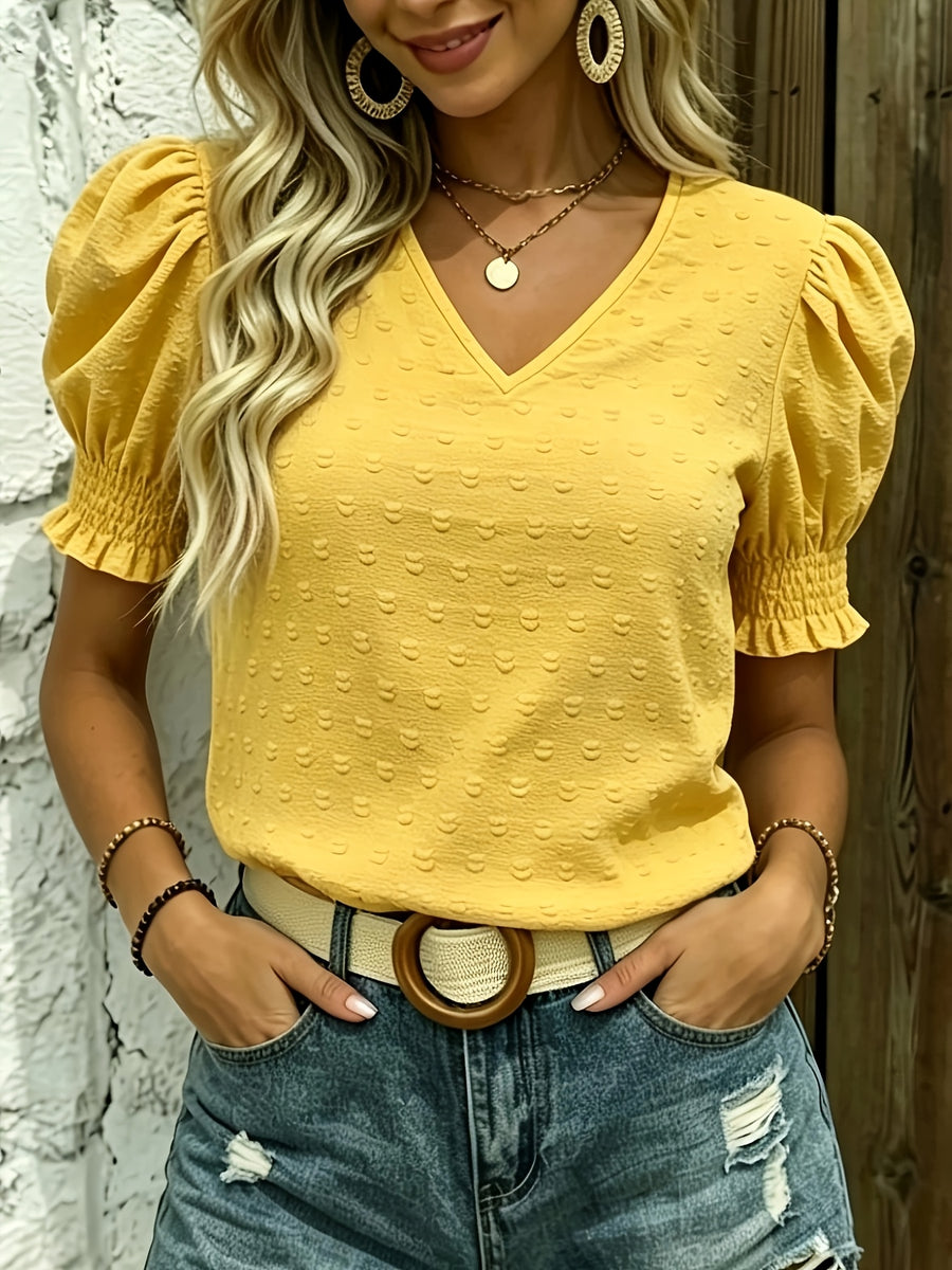 Sophia™ | Puff Sleeve Blouse for Effortless Summer Elegance