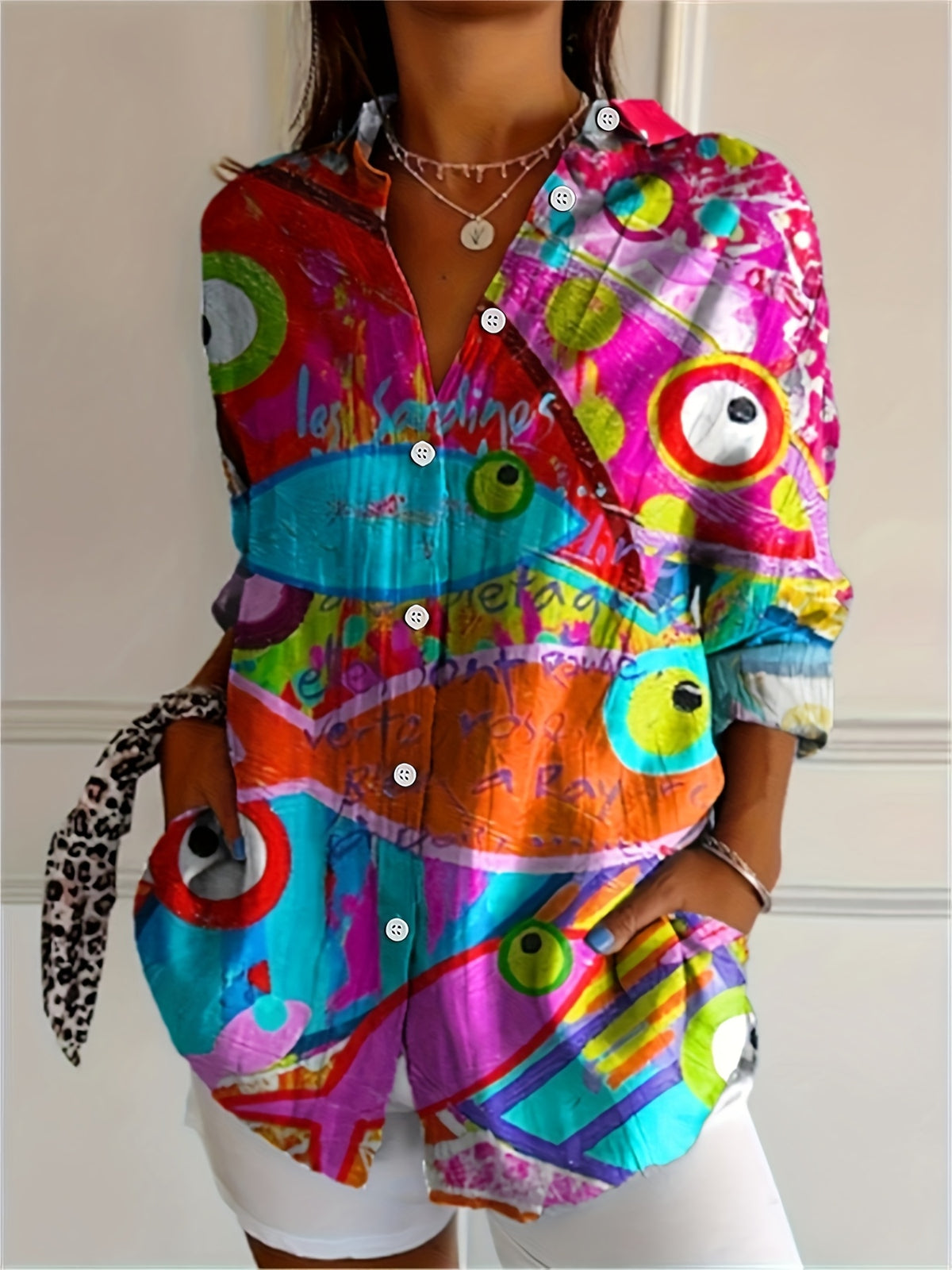 Marina™ | Colorful Fish Print Blouse