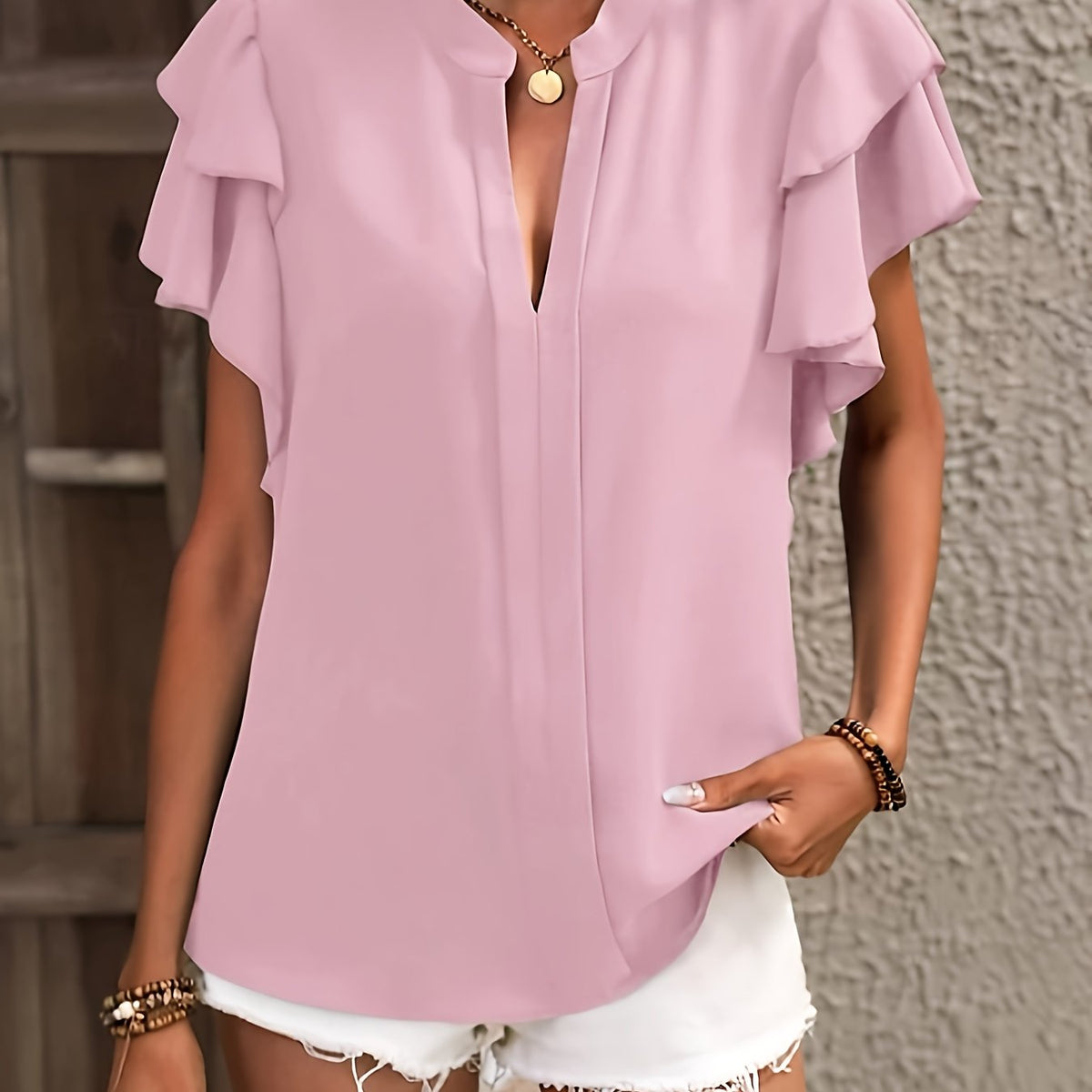 Madeline™ | Everyday V-Neck Shirt for Timeless Comfort & Style
