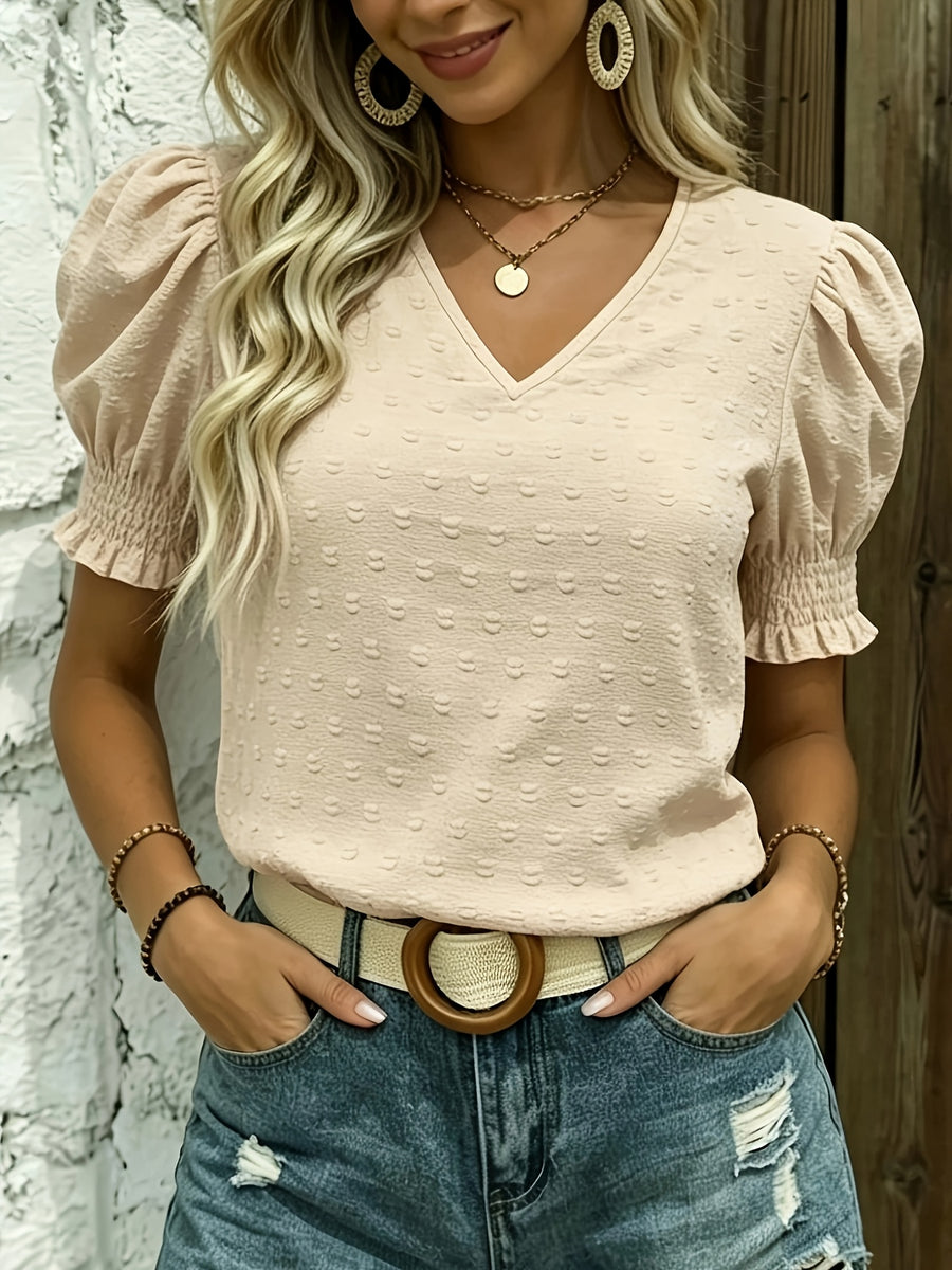 Sophia™ | Puff Sleeve Blouse for Effortless Summer Elegance