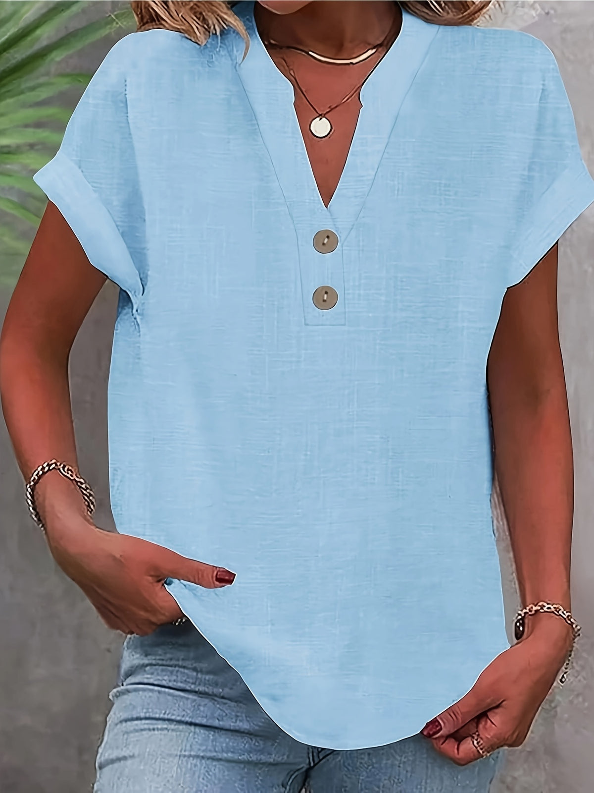 Claire™ | Elegant V-Neck Top