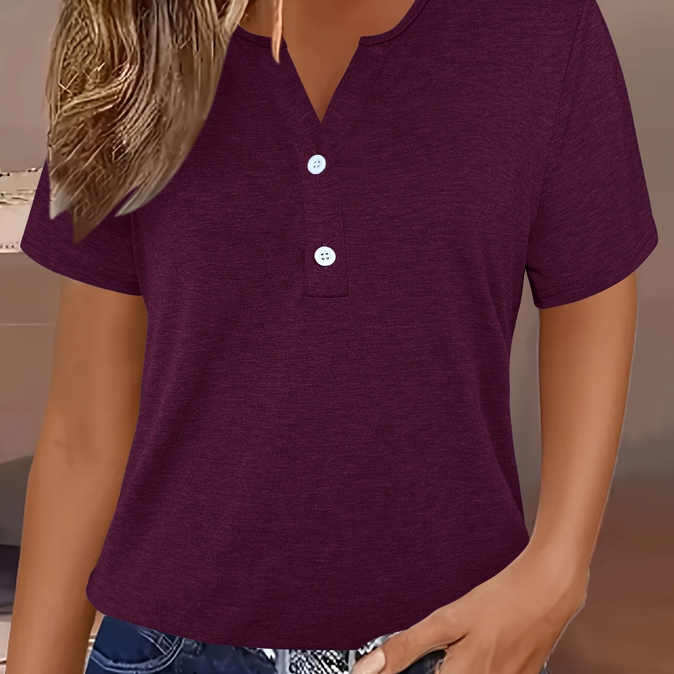 Evelyn™ | Elegant V-Neck Top for Everyday Comfort & Confidence