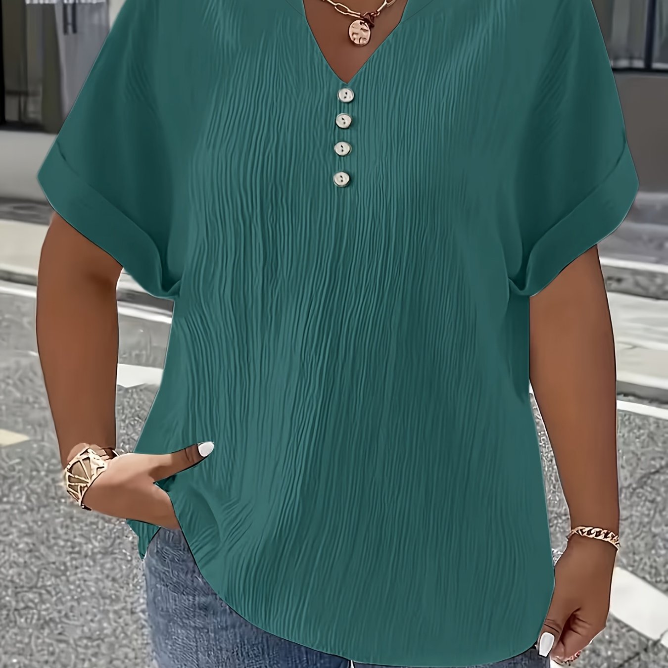 Charlotte™ | Elegant V-Neck Blouse for Everyday Confidence