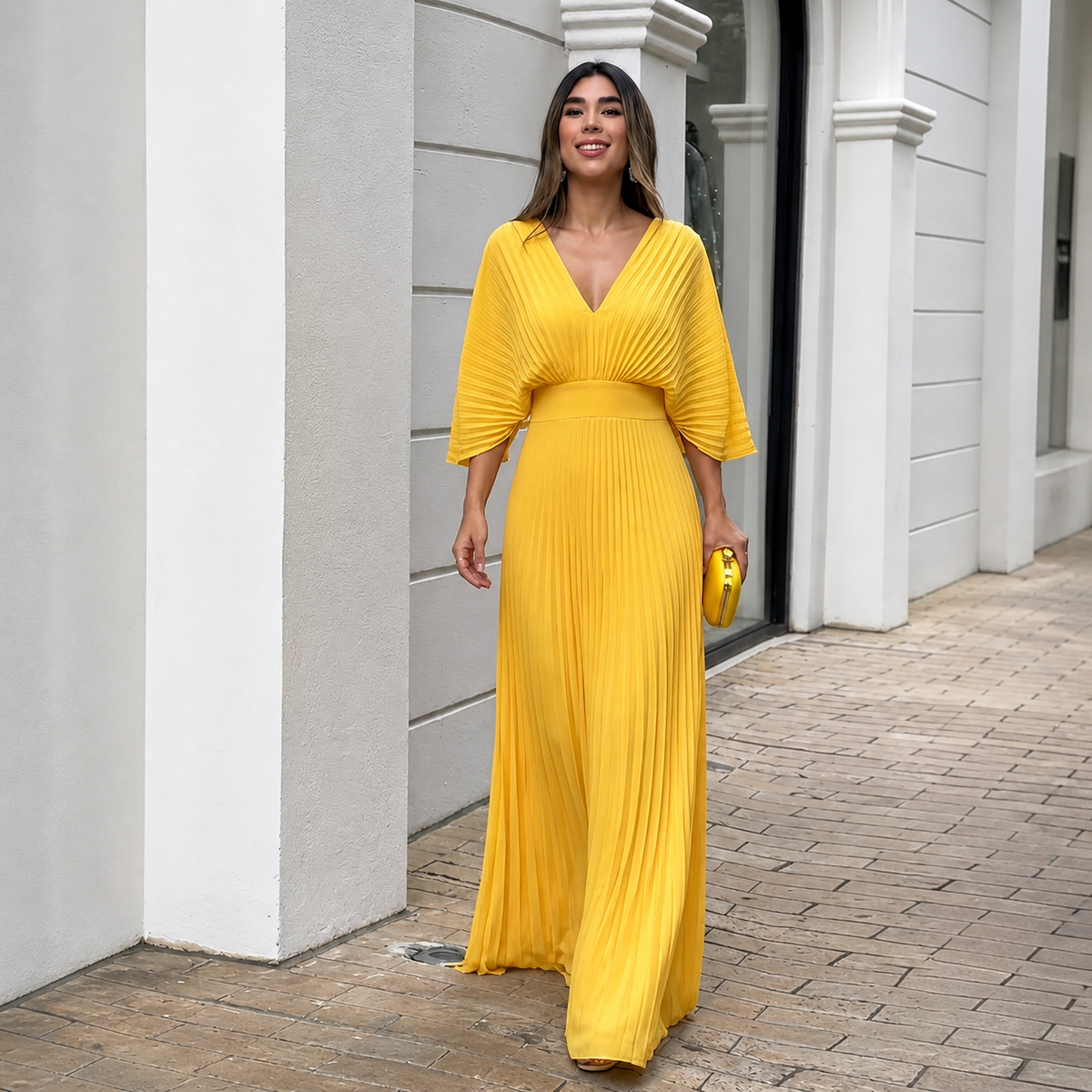 Kasandra | Pleated Flow Maxi Dress