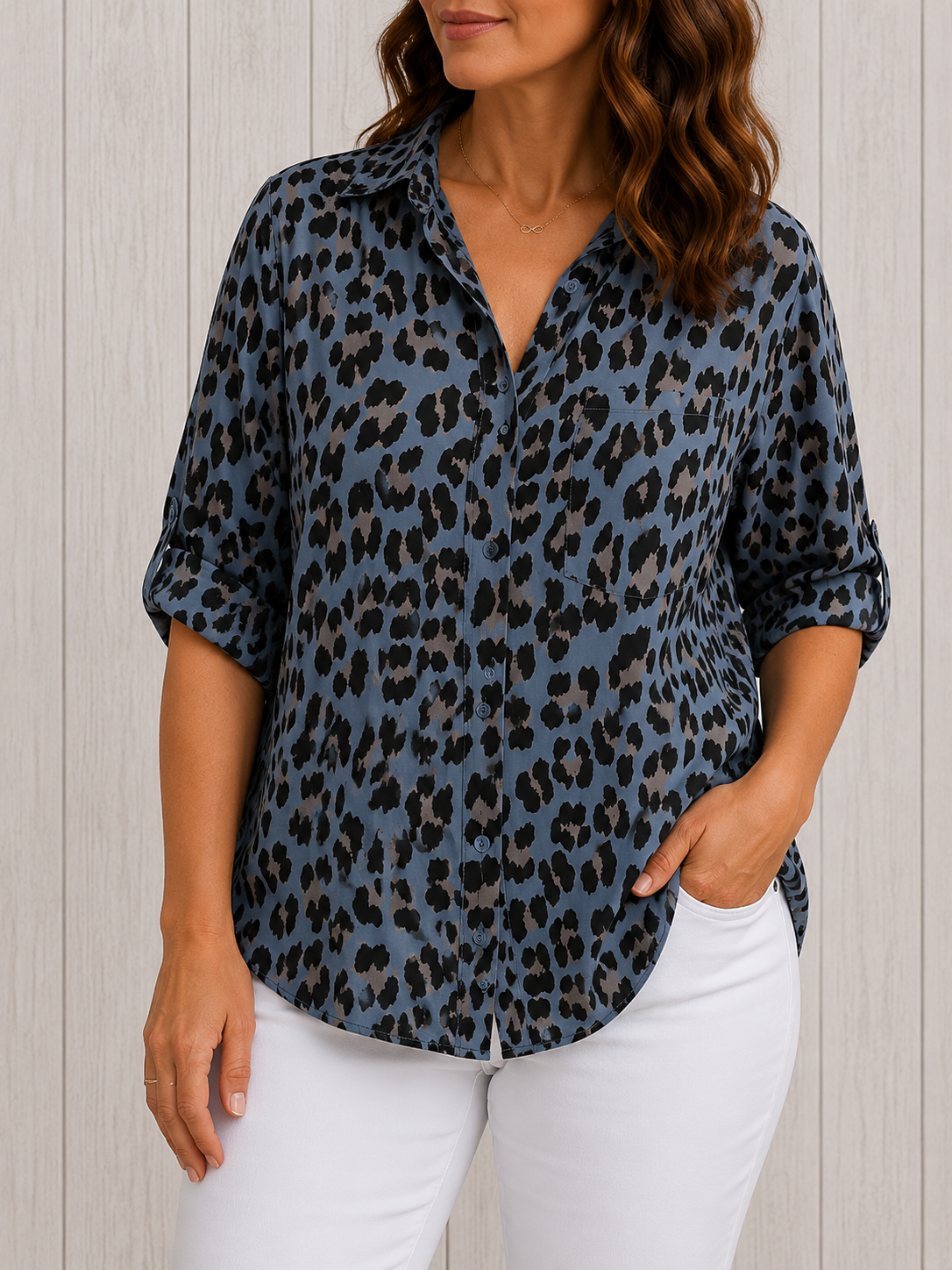 Casey™ | Stylish Leopard Print Blouse