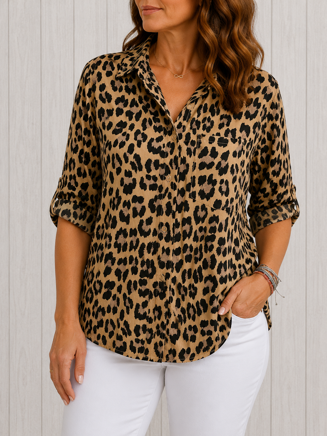 Casey™ | Stylish Leopard Print Blouse