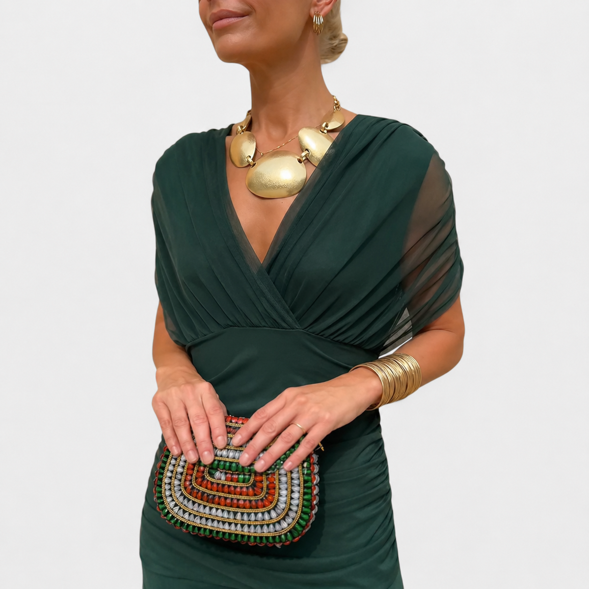 Alondra™ | Long Floral Dress with V-Neck
