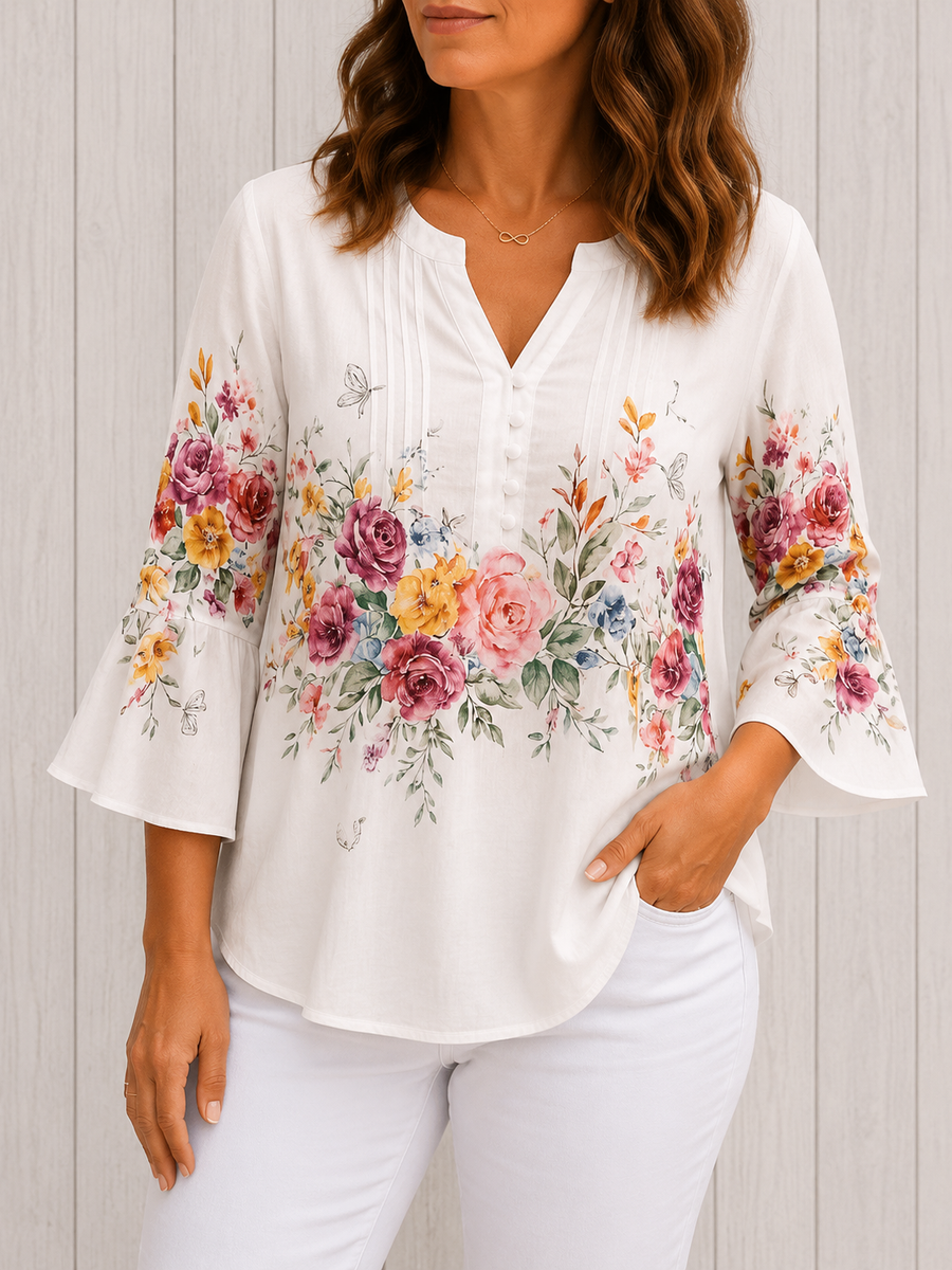 Eva™ | Timeless breathable floral blouse