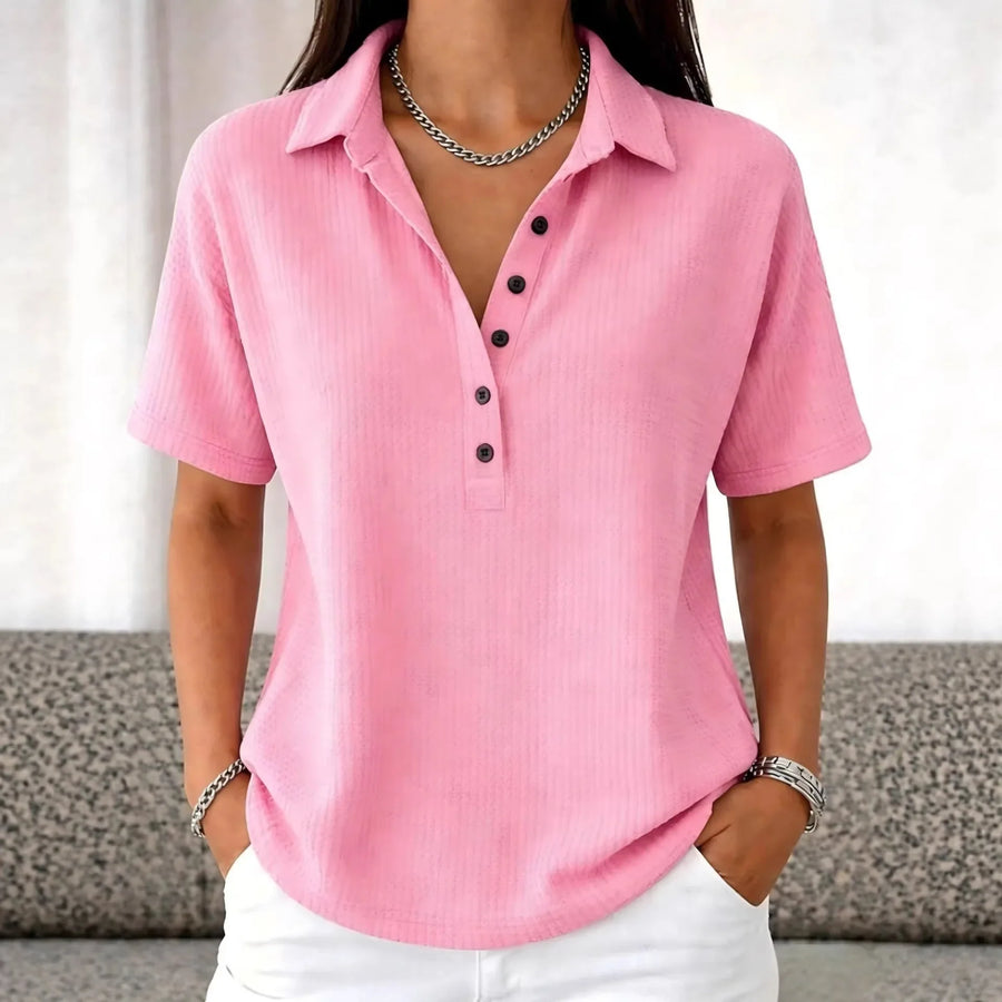 Emily™ | Textured Collared Top for Effortless Everyday Comfort