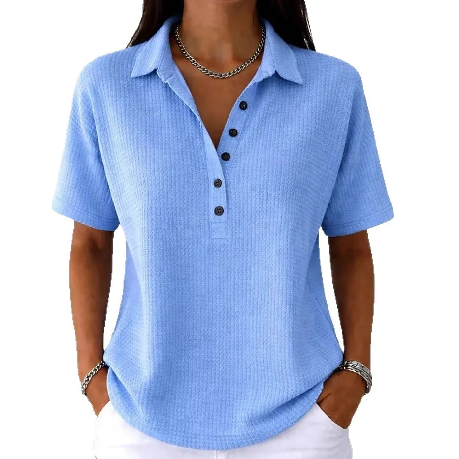 Emily™ | Textured Collared Top for Effortless Everyday Comfort