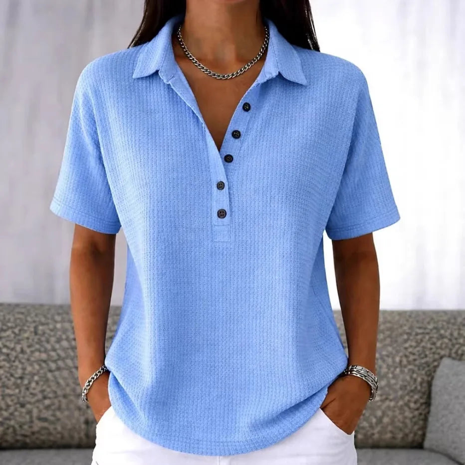 Emily™ | Textured Collared Top for Effortless Everyday Comfort