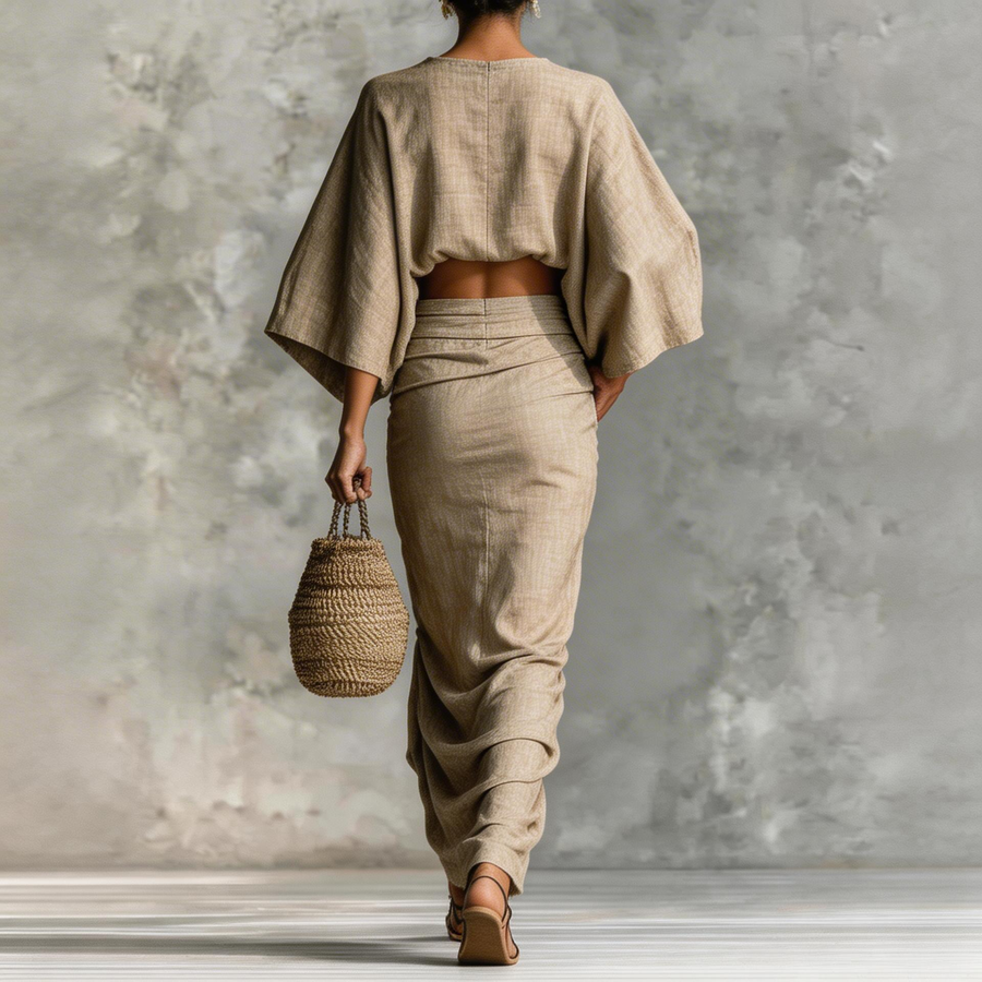 Elowen™ | Linen Blend Two-Piece Set for Relaxed Elegance & Everyday Comfort