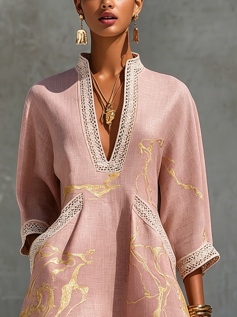 Odessa | Lace-Trimmed Mini Dress