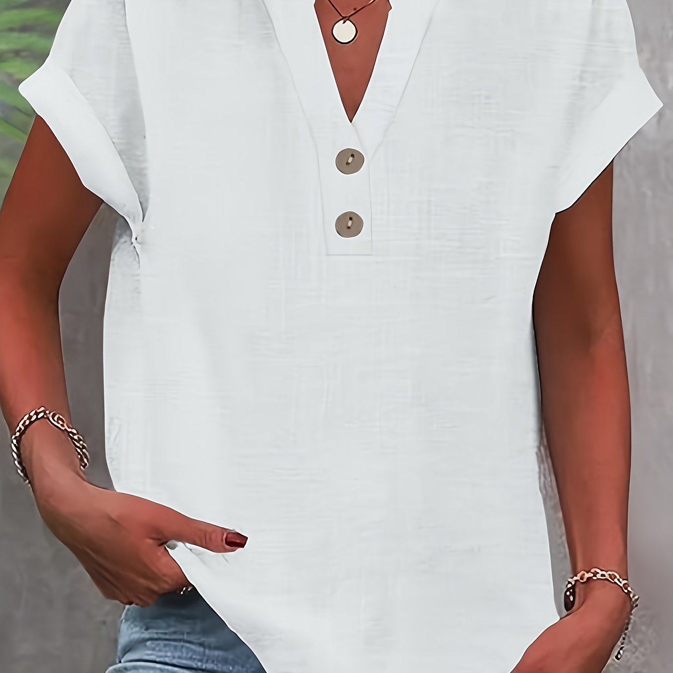 Claire™ | Elegant V-Neck Top