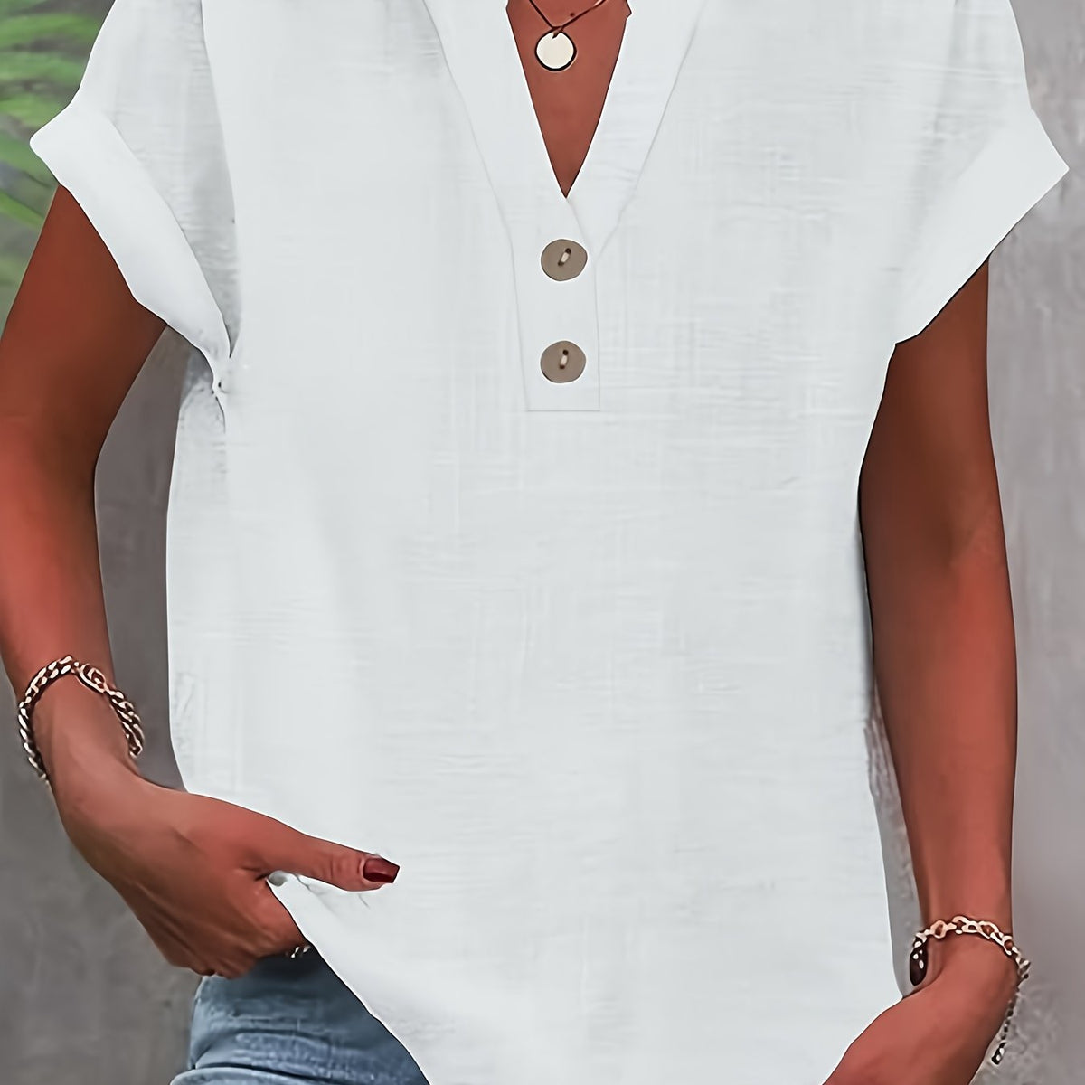 Claire™ | Elegant V-Neck Top