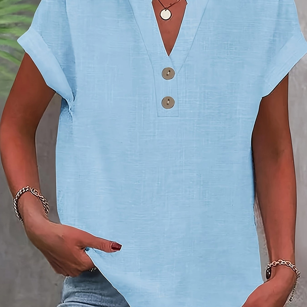 Claire™ | Elegant V-Neck Top