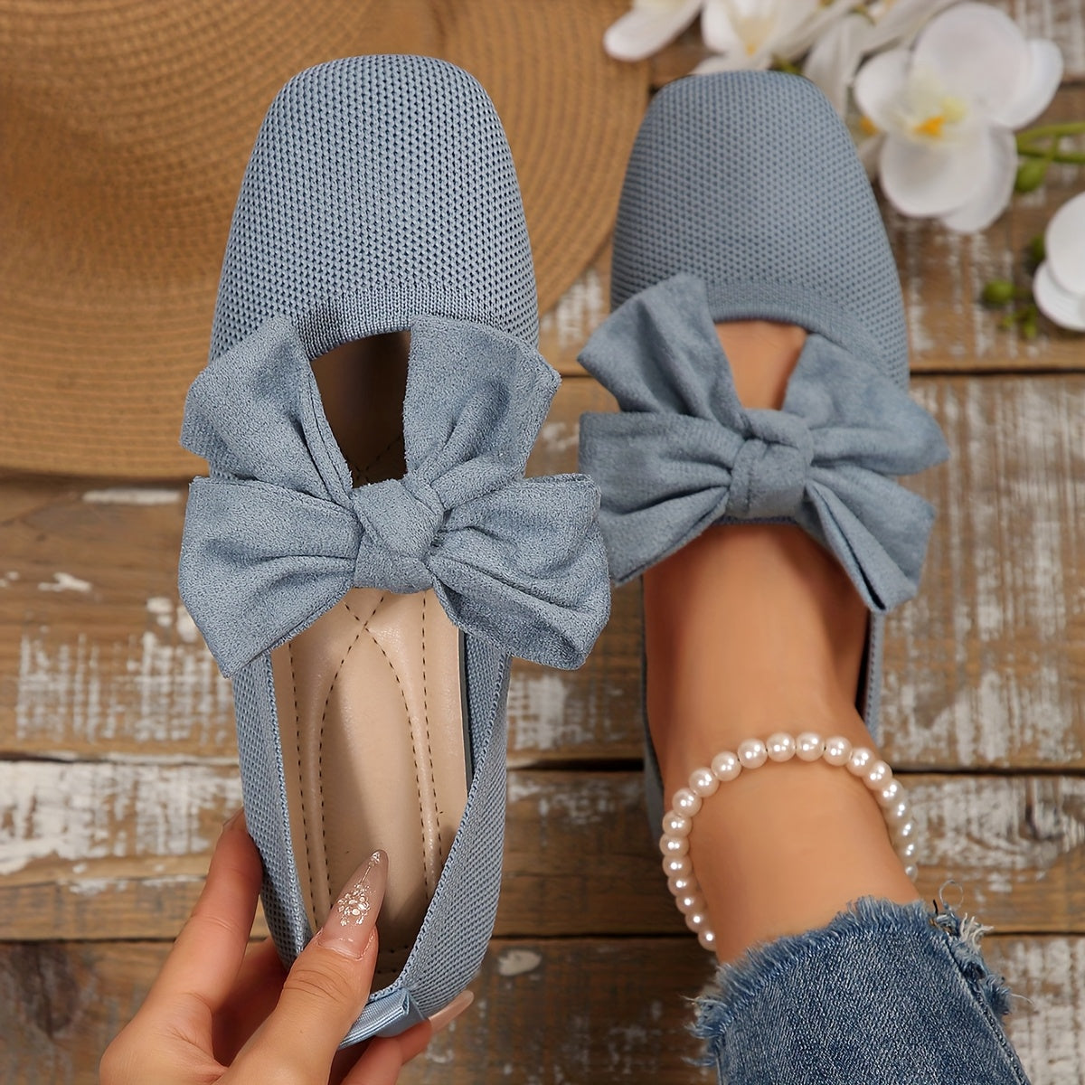 Eloise™ | Elegant Bow Slip-On Flats for Effortless Everyday Comfort