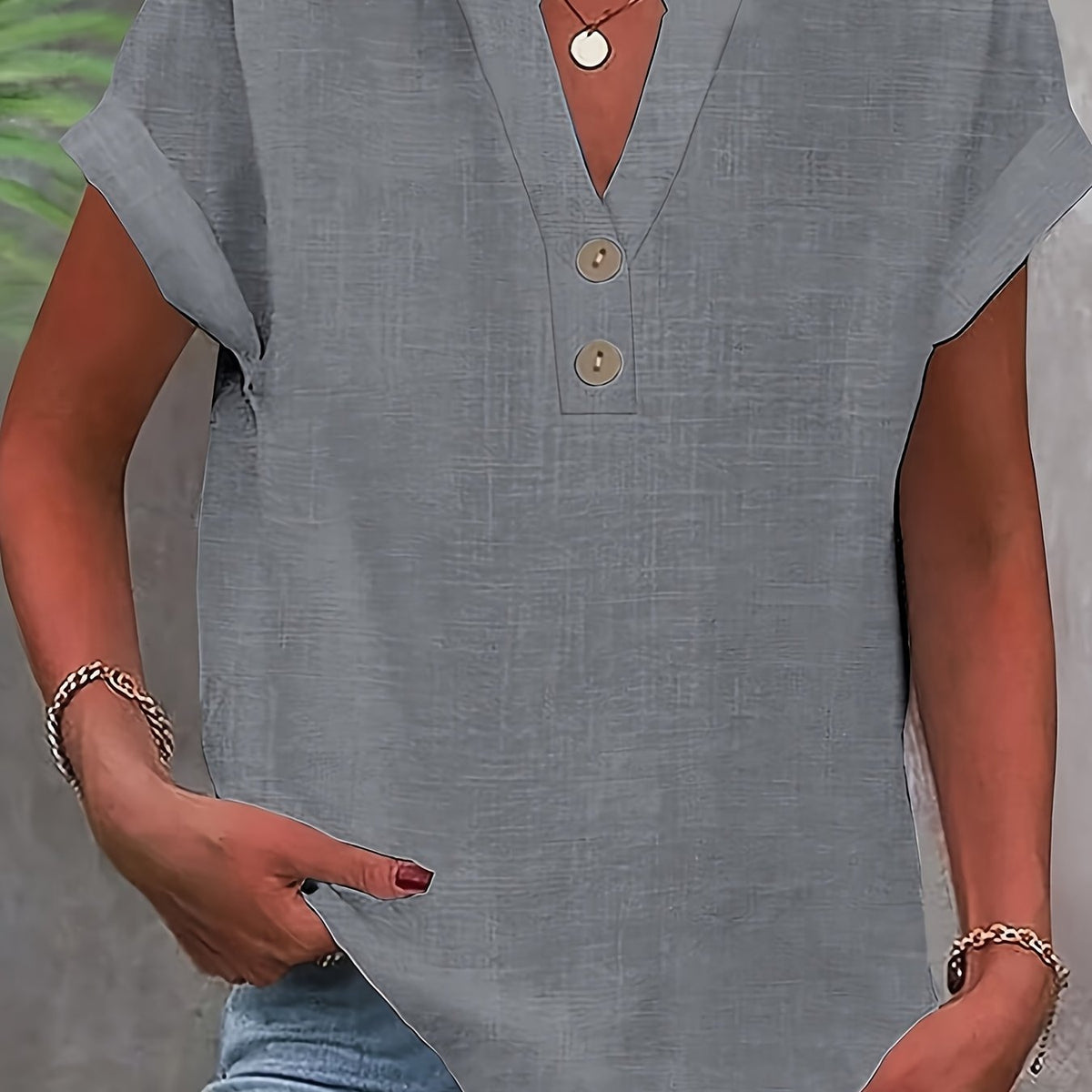Claire™ | Elegant V-Neck Top