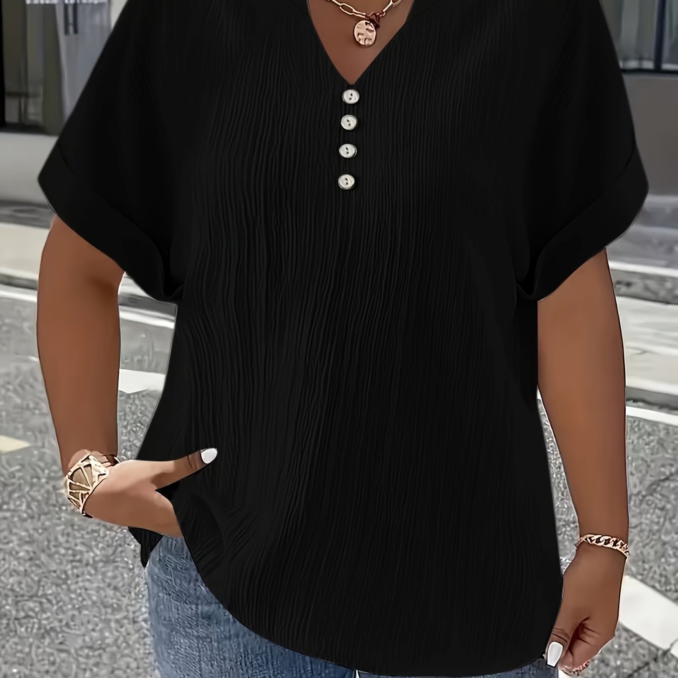 Charlotte™ | Elegant V-Neck Blouse for Everyday Confidence