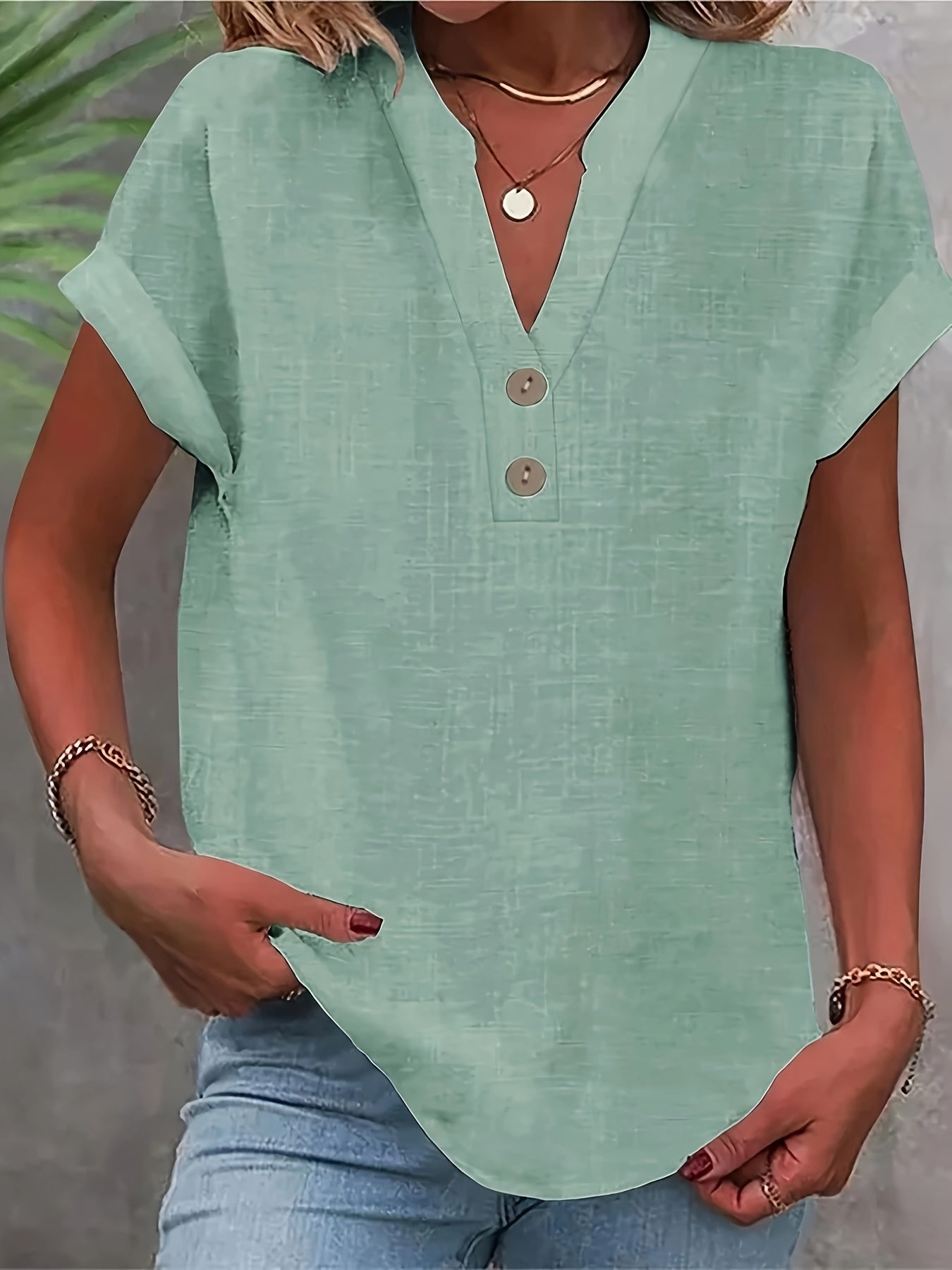 Claire™ | Elegant V-Neck Top