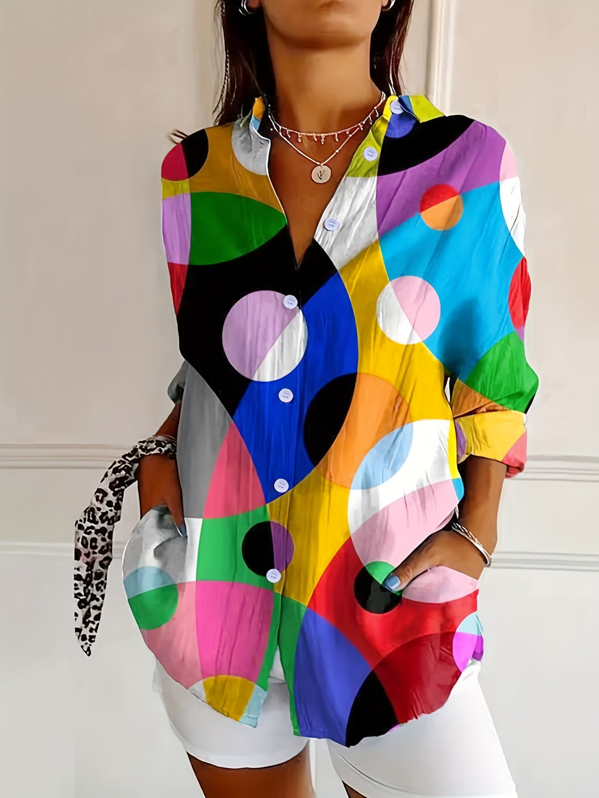 Harper™ | Patchwork Charm Blouse
