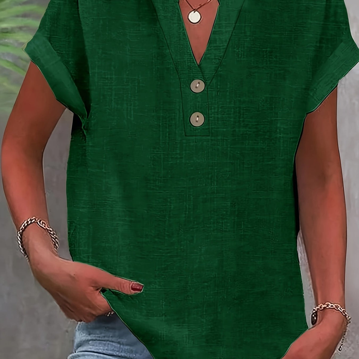 Claire™ | Elegant V-Neck Top