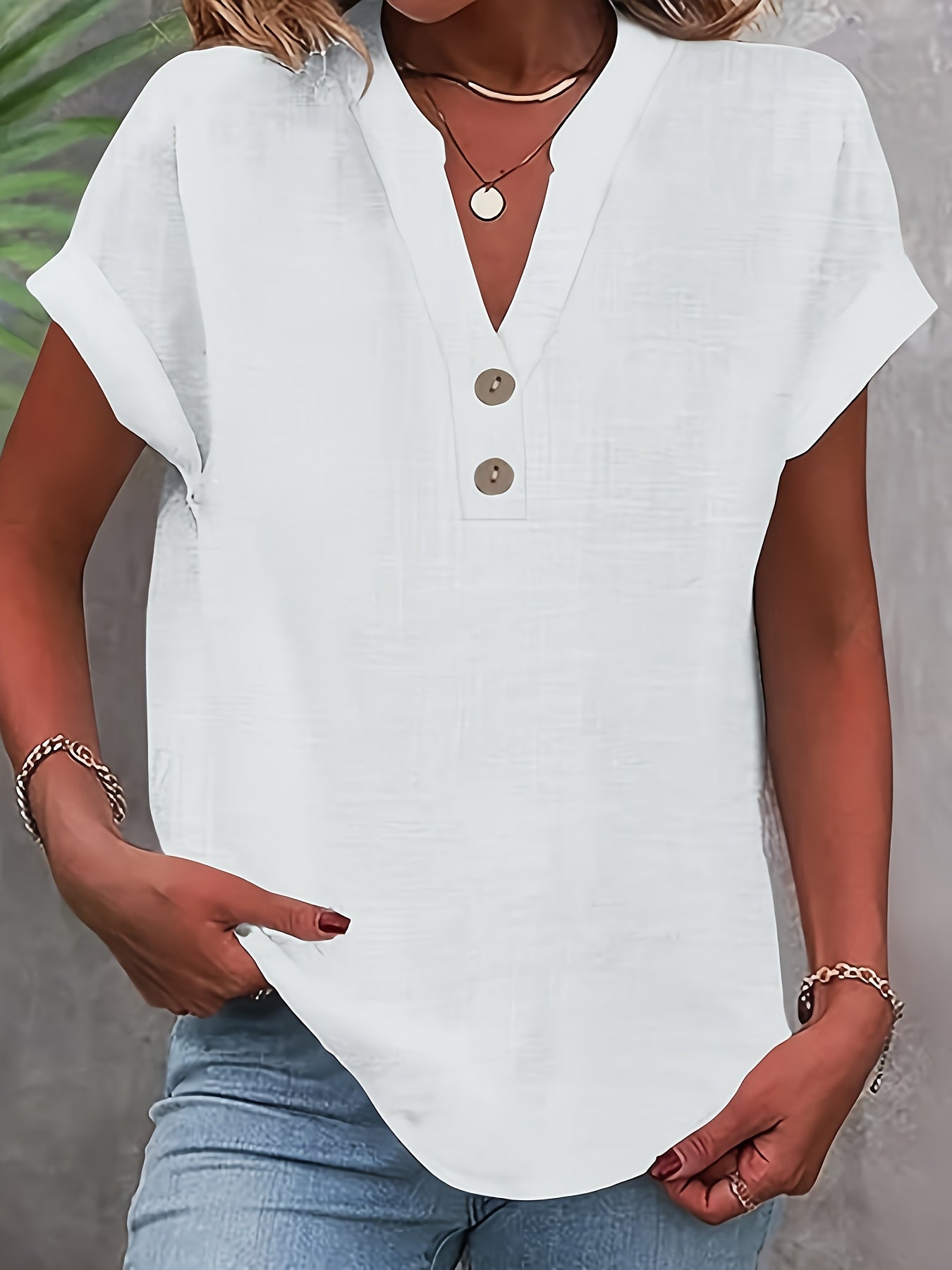 Claire™ | Elegant V-Neck Top