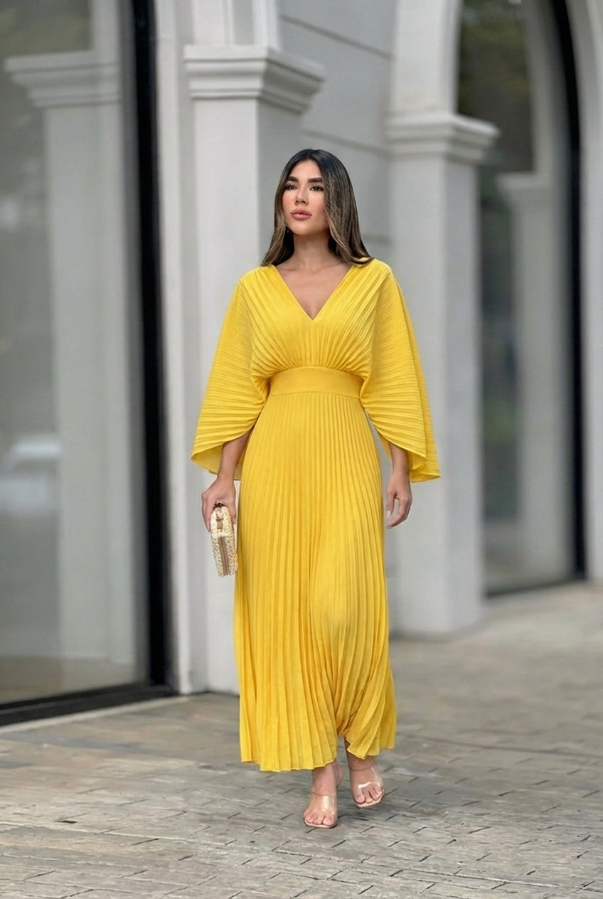 Kasandra | Pleated Flow Maxi Dress