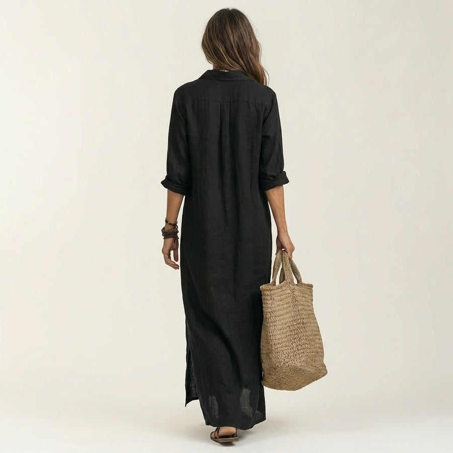 Azelle | Lightweight Maxi Shirt Dress